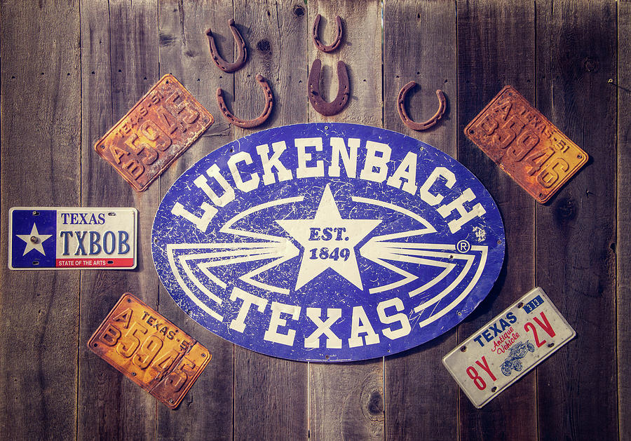 Vintage Signs of Luckenback Texas Photograph by Lynn Bauer