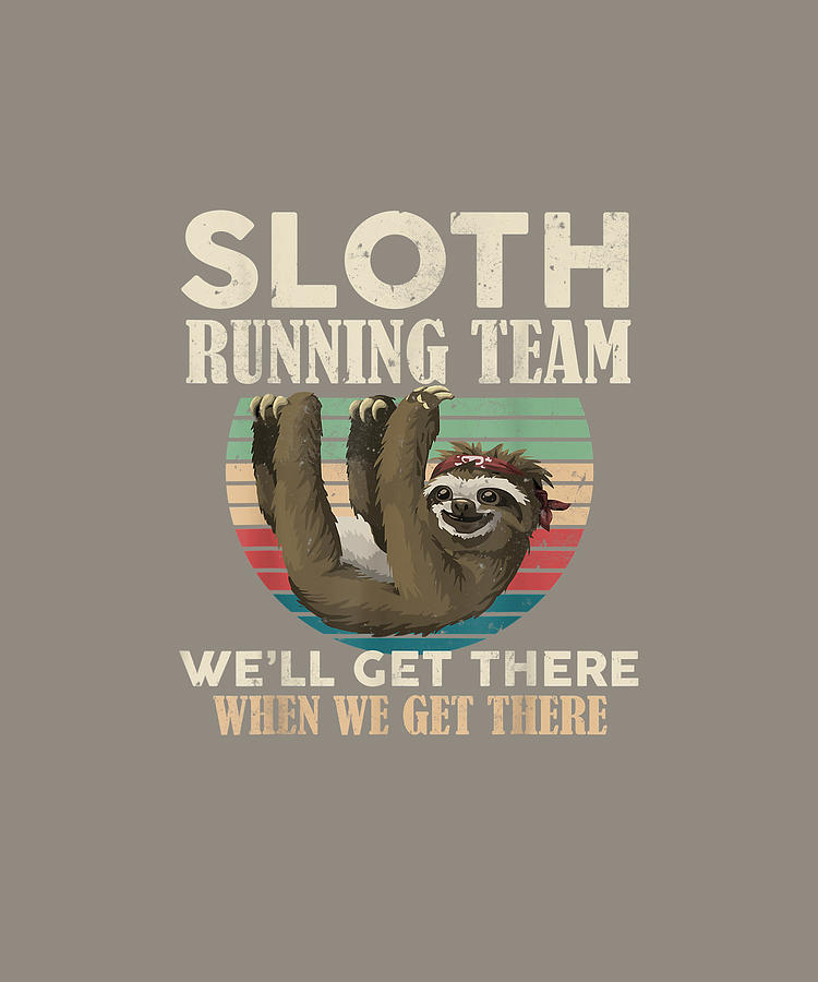 sloth running club t shirt