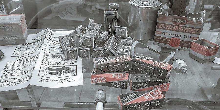 Vintage spark plugs Photograph by Darrell Foster
