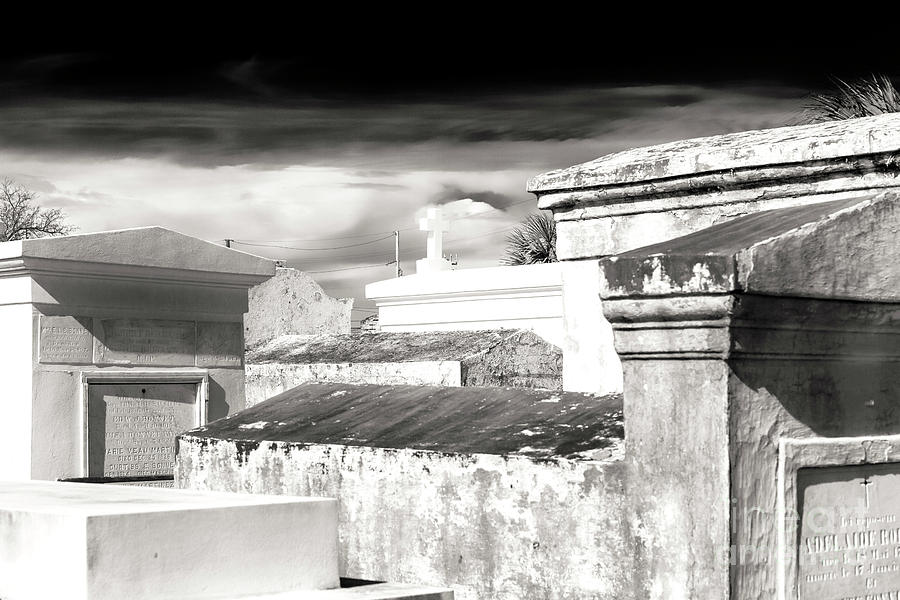 Vintage Photograph - Vintage St. Louis Cemetery New Orleans by John Rizzuto