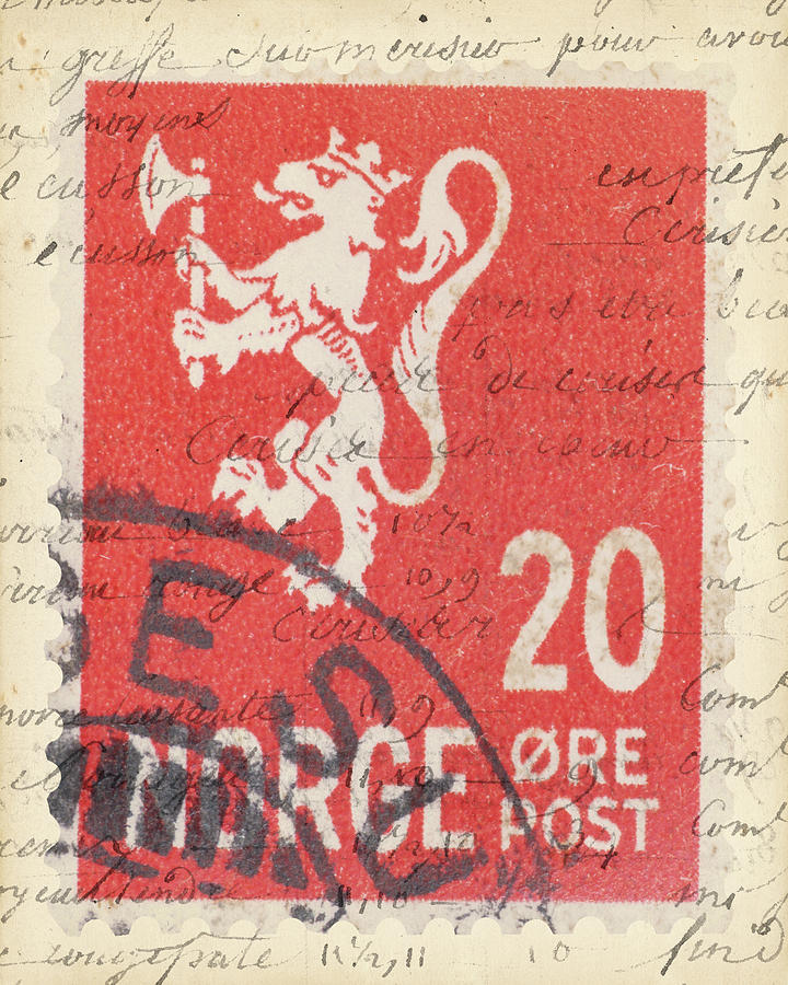 Vintage Painting - Vintage Stamp IIi by Vision Studio