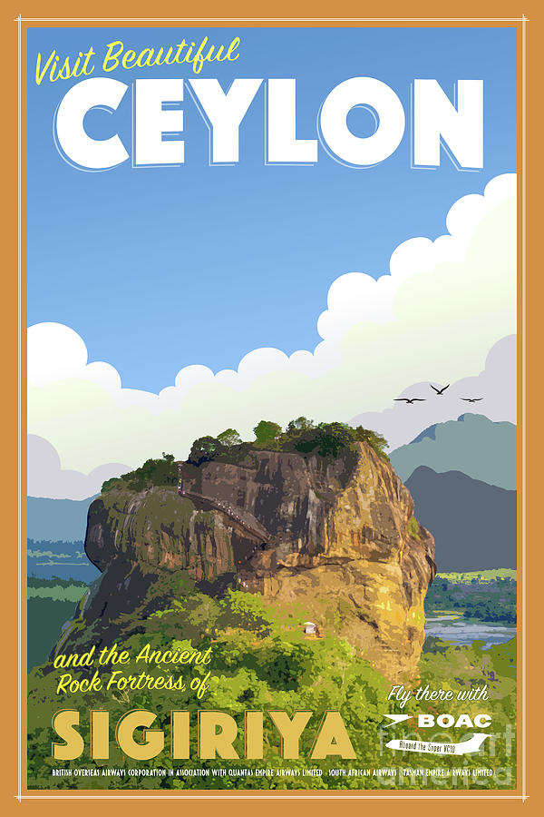 Vintage Style Ceylon Travel Poster Digital Art By Eric Hwang Pixels