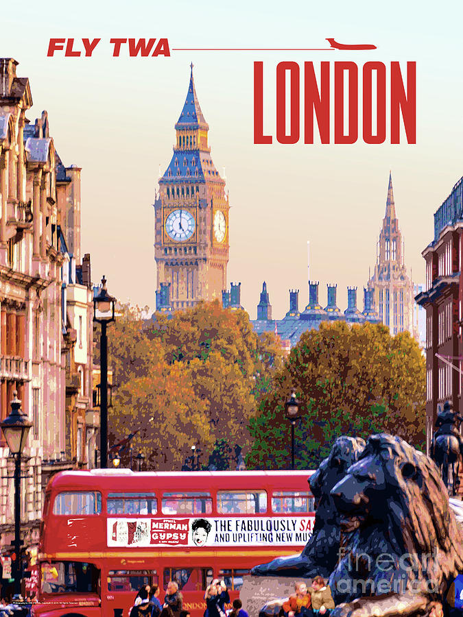 London Travel Poster Digital Art By Eric Hwang Pixels