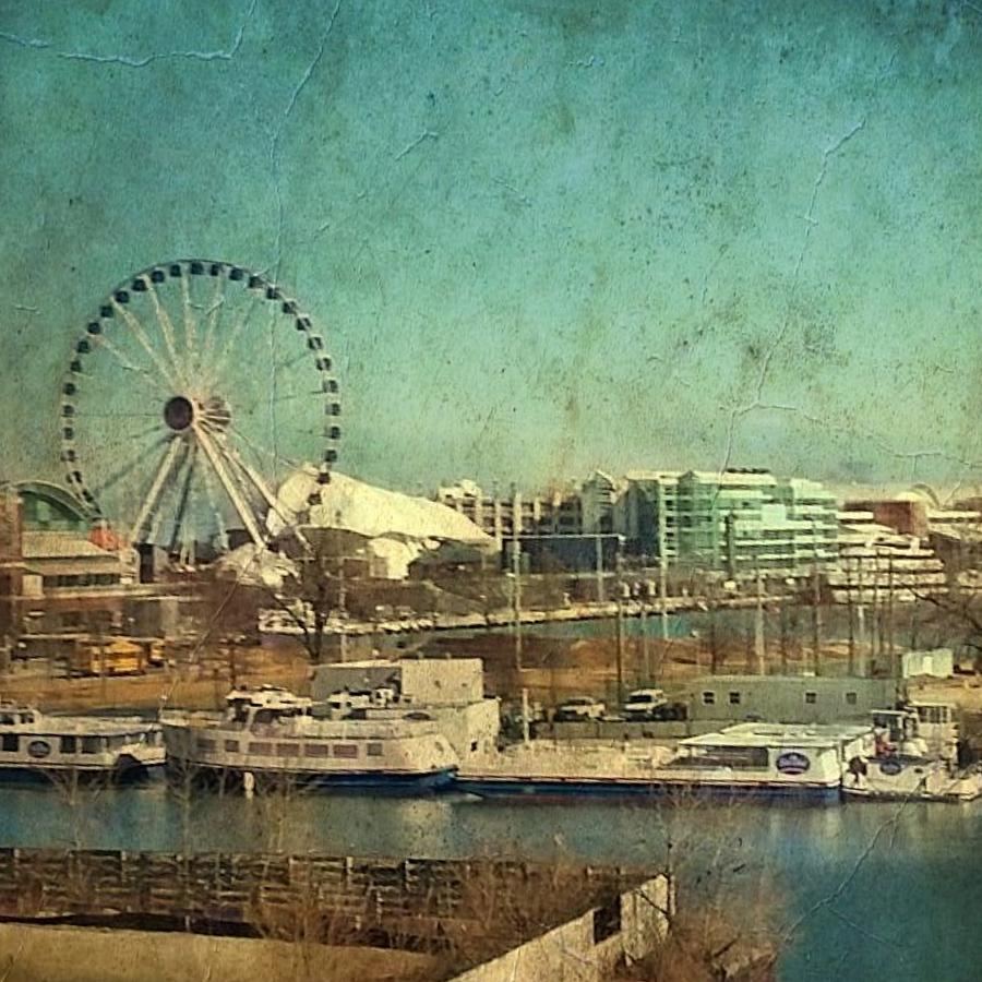 Chicago Photograph - Vintage-Style Navy Pier by Destiny Rutledge