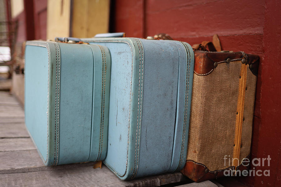 Vintage Photograph - Vintage Suitcases 2 by Edward Fielding