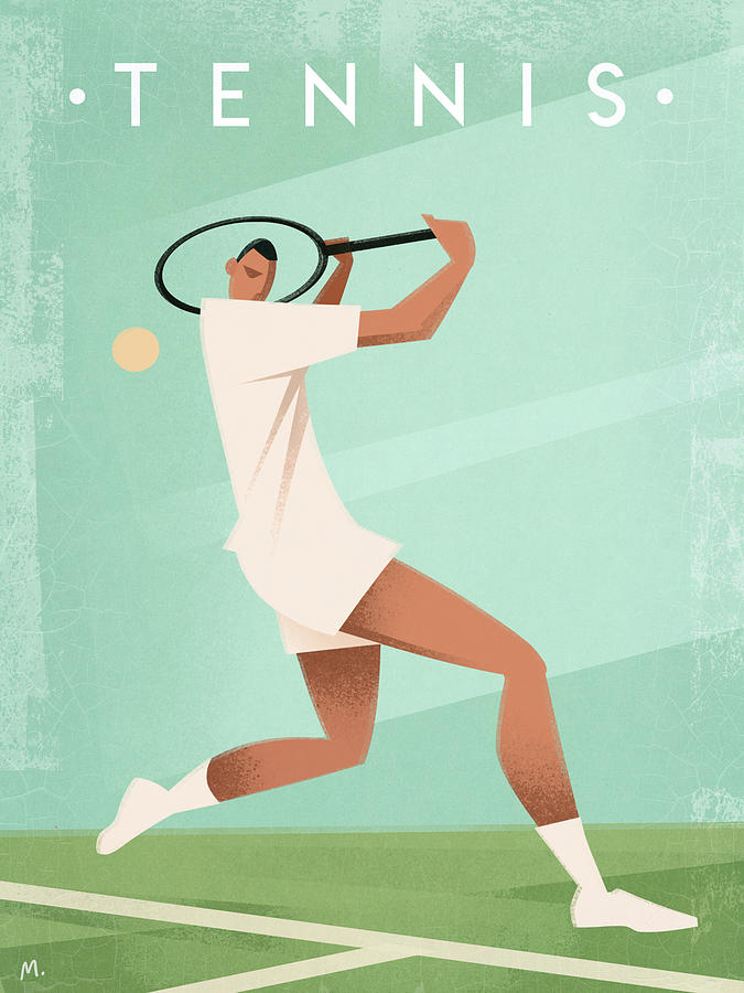 Tennis Digital Art - Vintage Tennis by Martin Wickstrom