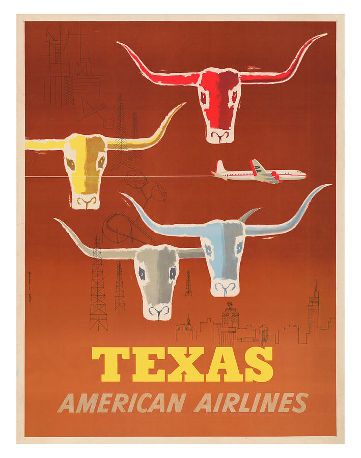 Vintage Texas Aa Travel Poster Photograph