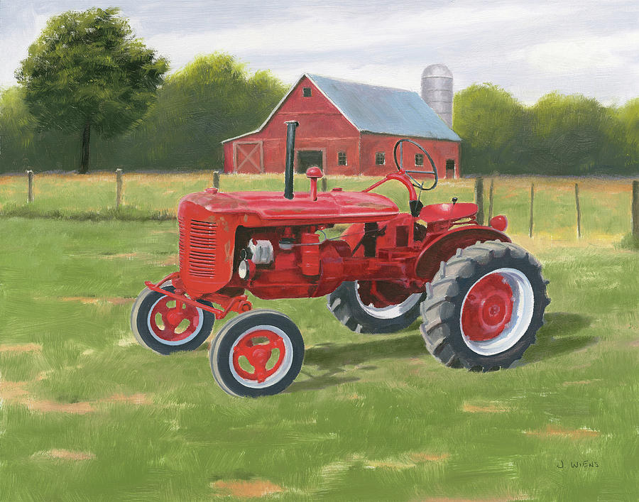 Vintage Tractor Painting by James Wiens - Fine Art America