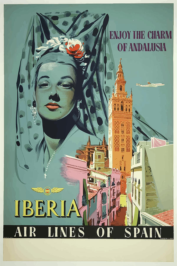 Vintage Travel Poster Andalusia Spain Mixed Media by Movie Poster Prints