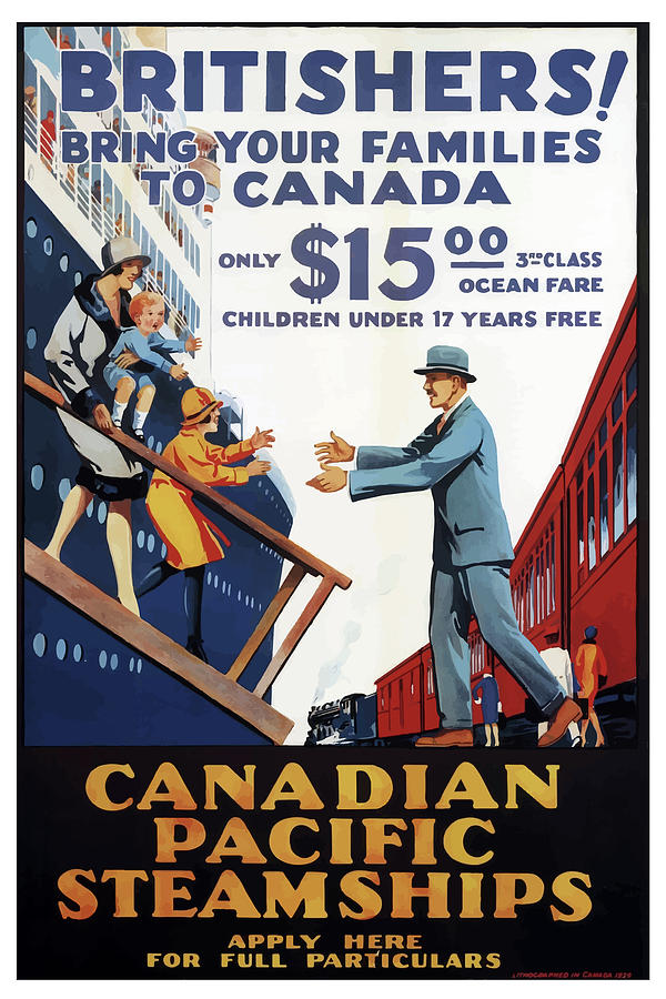 Vintage Travel Poster Canada Pacific Steamships  Mixed Media by Movie Poster Prints
