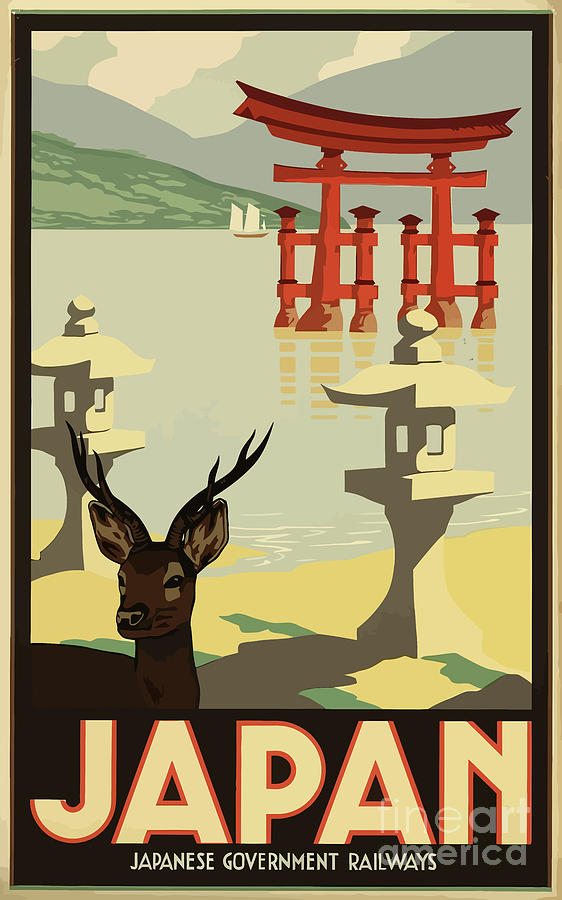 Vintage Travel Poster - Japan Painting by Esoterica Art Agency - Fine ...