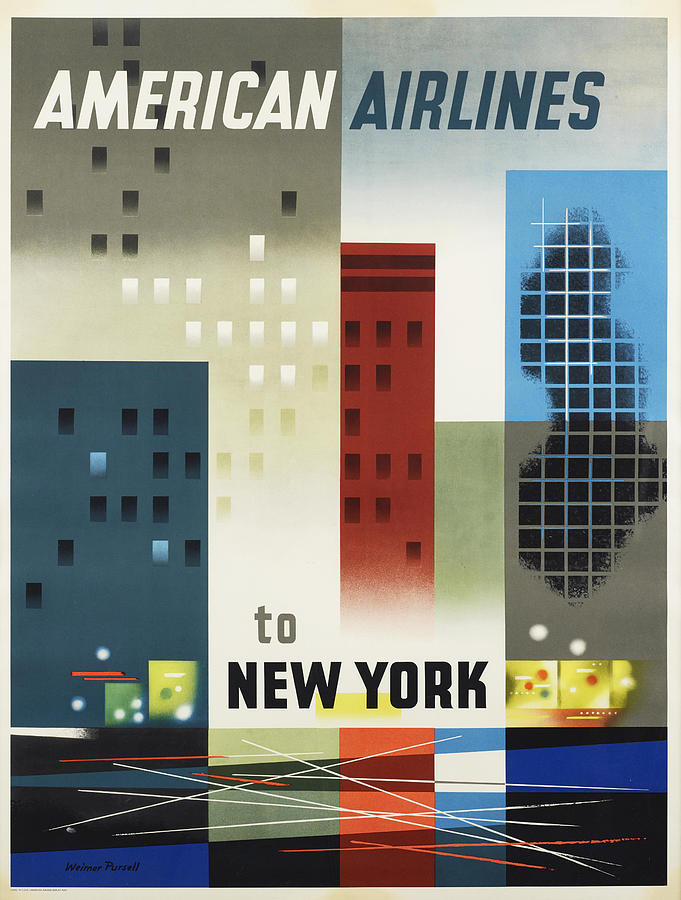 Vintage Travel Poster - New York Digital Art