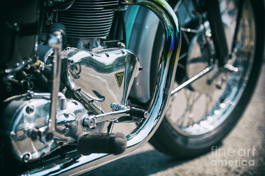 Vintage Triumph Abstract Photograph by Tim Gainey