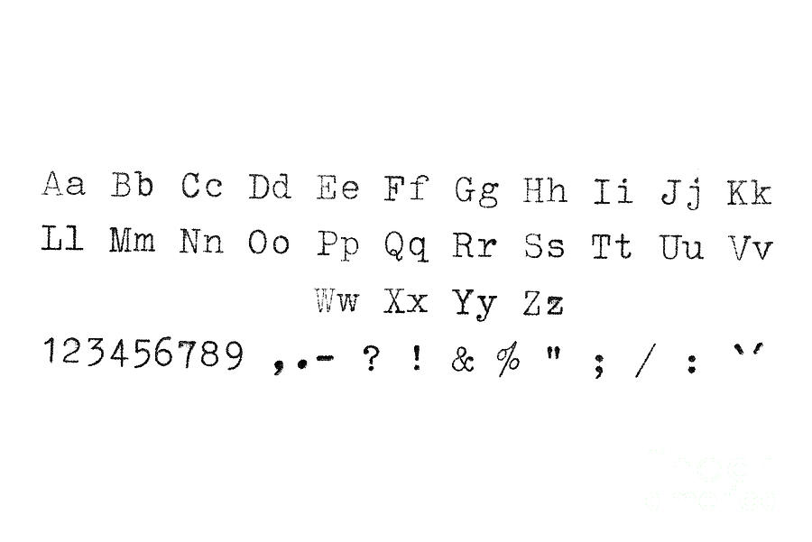 Vintage Typewriter Typeset Alphabet Photograph by Igor Stevanovic