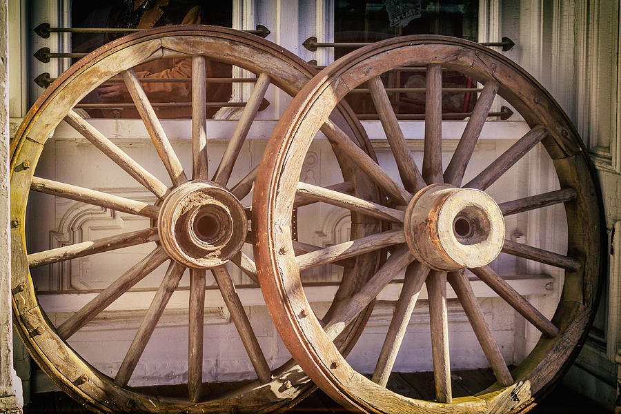 Vintage Wagon Wheels Photograph by James Eddy