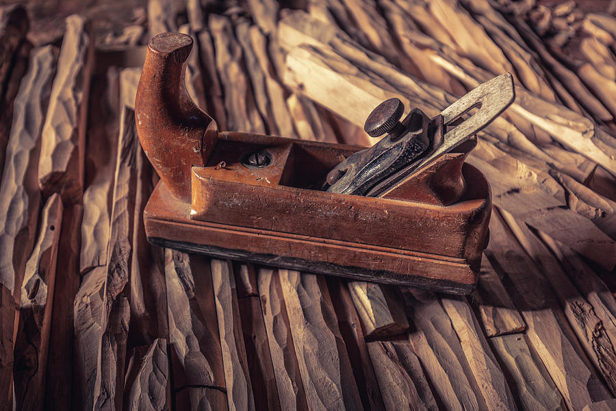 Vintage Wood Hand Planer Photograph by Gualtiero Boffi