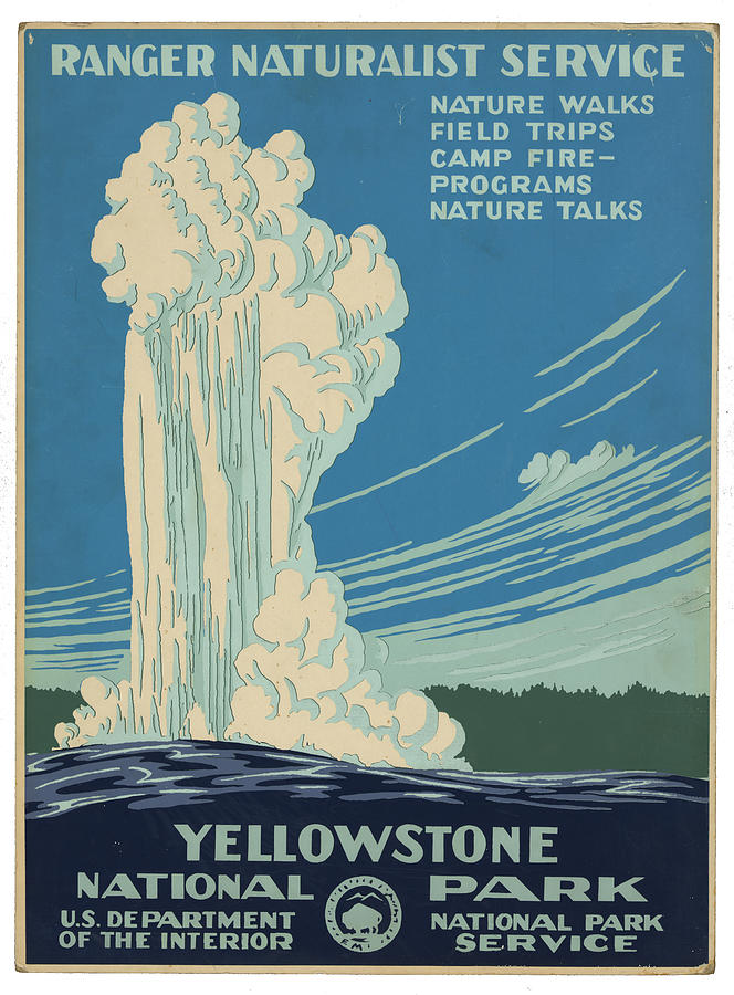 Vintage Yellowstone Travel Poster Photograph by Ricky Barnard