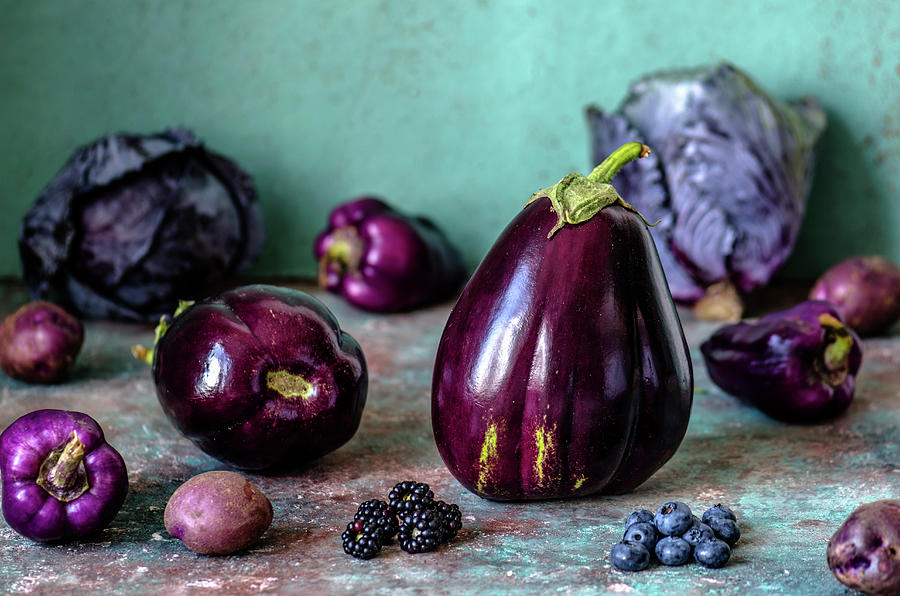 Violet Fruits And Vegetables Photograph by Gorobina - Fine Art America