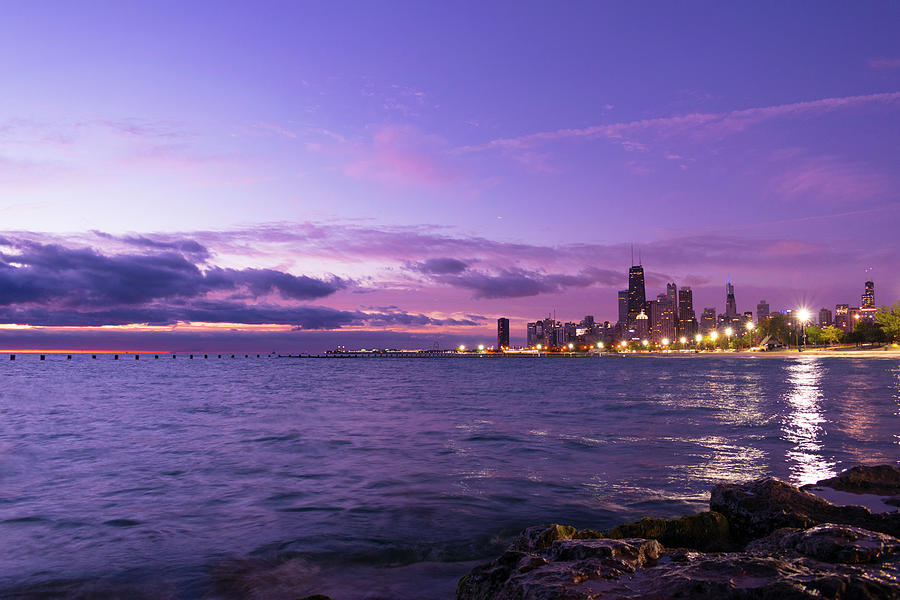 Chicago Photograph - Violet Hour by Njr Photos