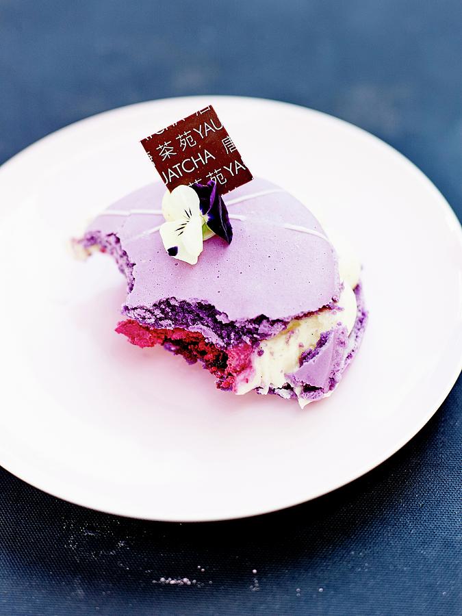 Violet Macaron From Yauatcha In London Photograph by Amiel