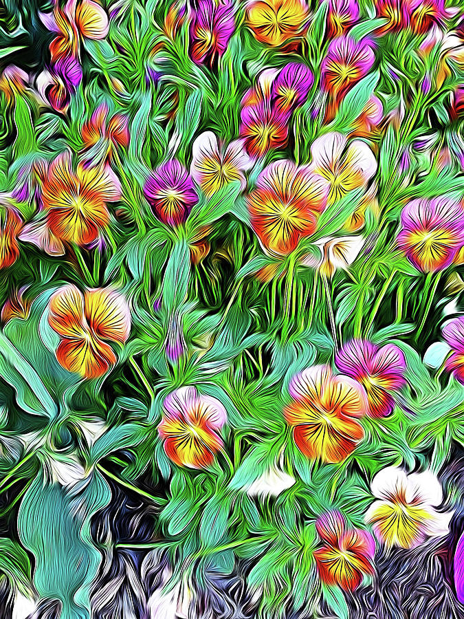 Violets  Digital Art by Don Wright