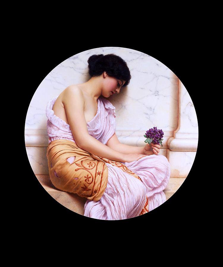 Violets, Sweet Violets by John William Godward Painting by Xzendor7