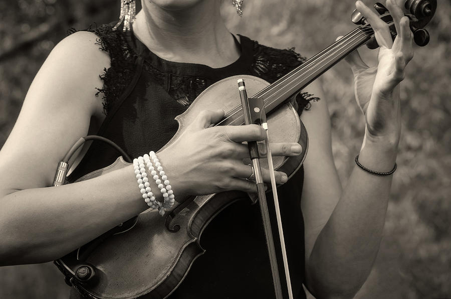 Violin and Pearls Photograph by John Kirkland