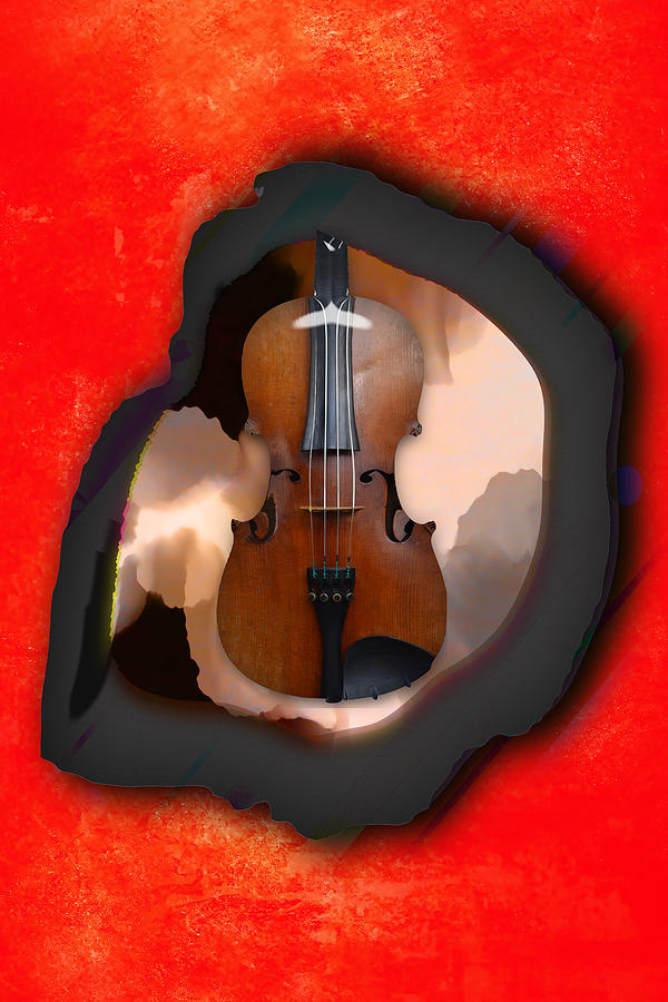 Violin Daydream Mixed Media