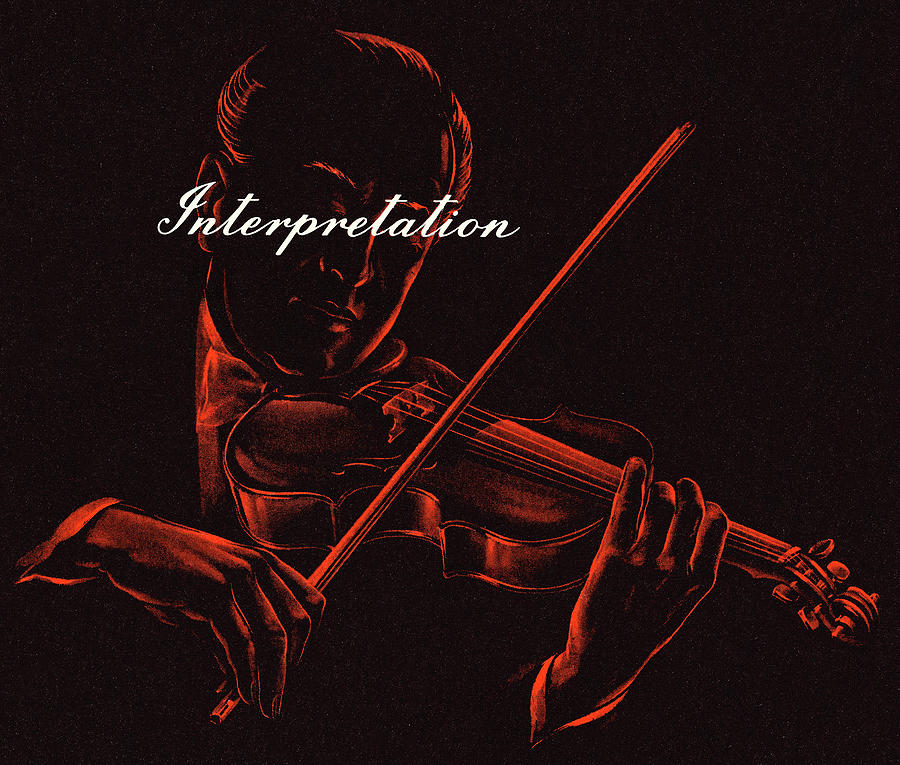 Music Drawing - Violin Interpretation by CSA Images