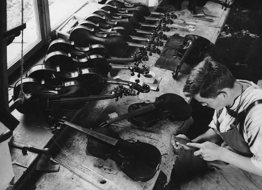 Violin Maker Photograph by Fpg
