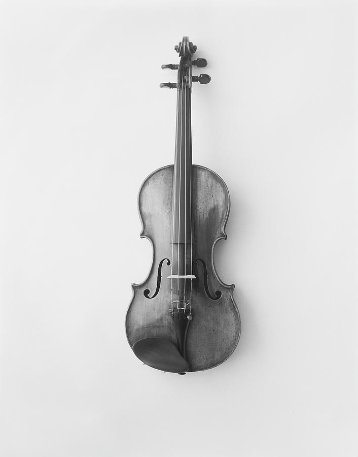 Violin On White Background Photograph by Tom Kelley Archive
