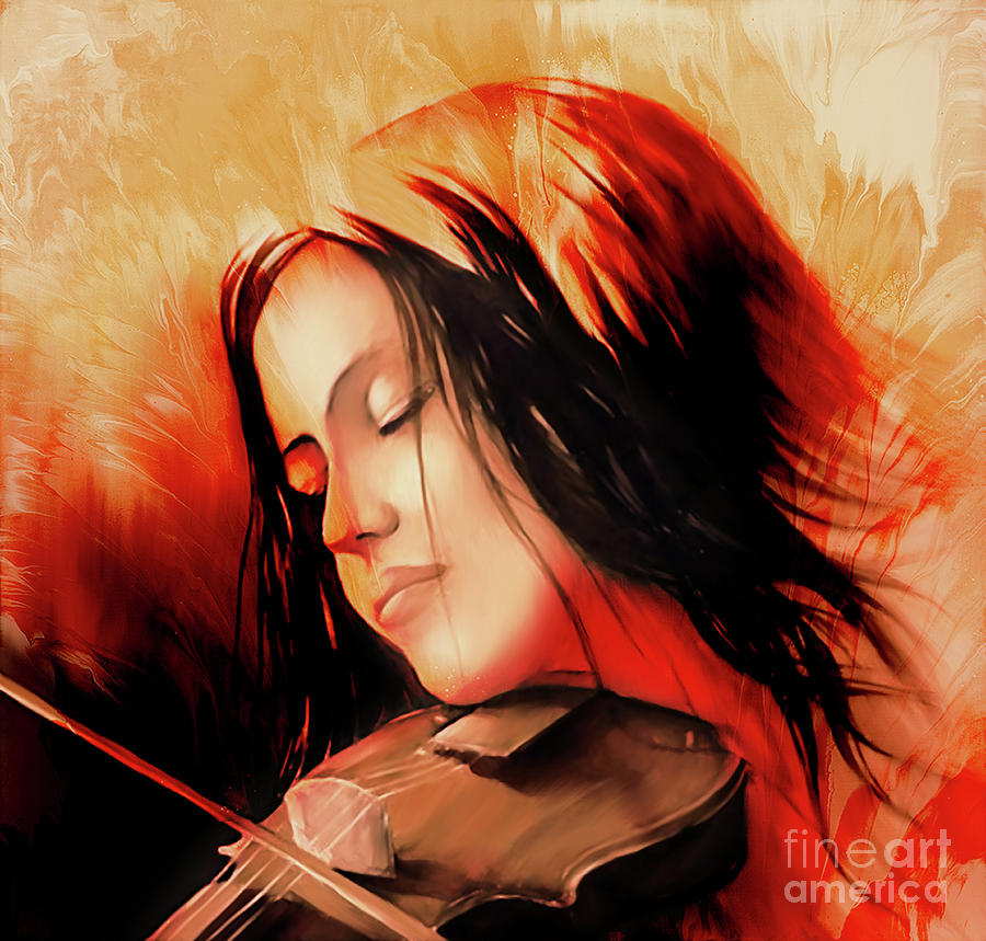 Violin Player hhg7 Painting by Gull G