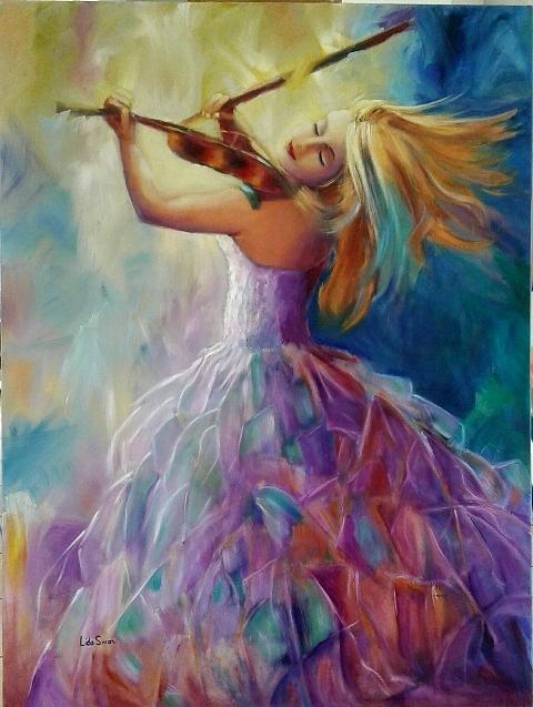 Violin player Painting by Lida Swan - Fine Art America