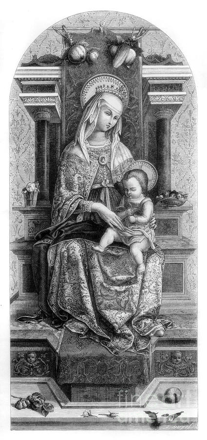 Virgin And Child, 1482 1870 Drawing by Print Collector