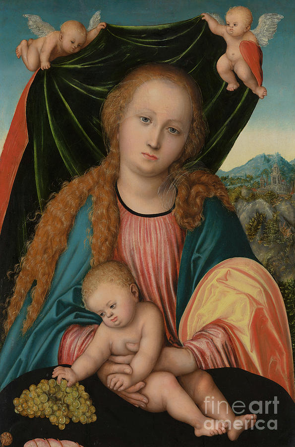 Virgin and Child by Cranach Painting by Lucas the Elder Cranach