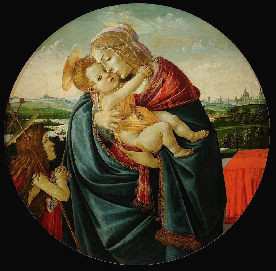 Sandro Botticelli Painting - Virgin And Child With Saint John The Baptist by Sandro Botticelli
