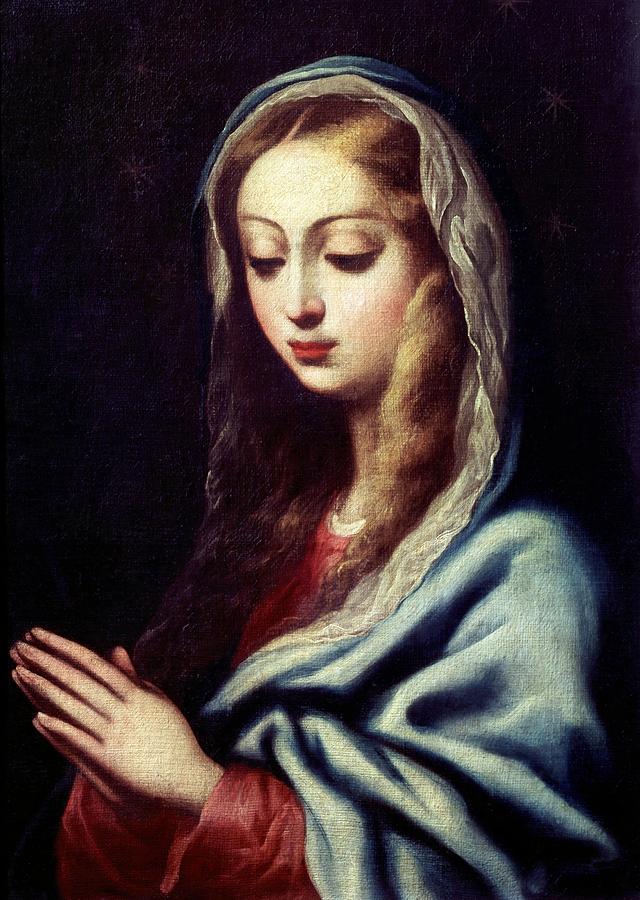 Virgin Mary, 17th century, Oil on canvas, 67 x 48 cm, P02797. PEDRO ATANASIO BOCANEGRA . Painting by Pedro Atanasio Bocanegra -1638-1689-