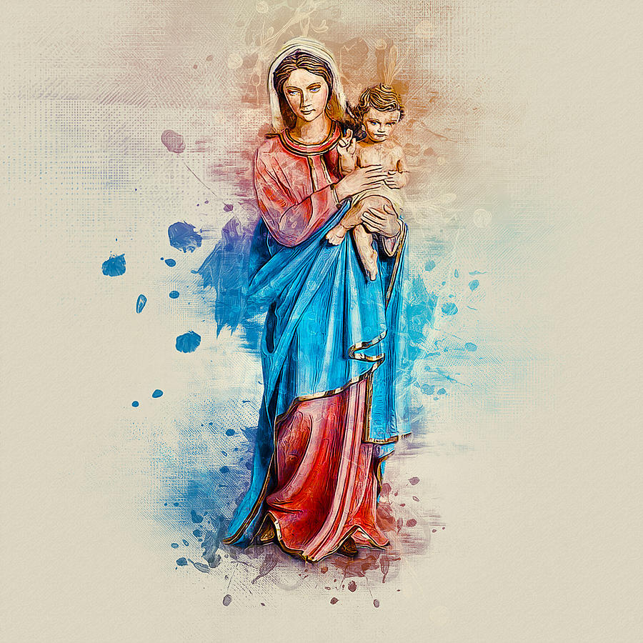 Catholic Art Print Cute Notebook Virgin Mary Art Notebook With 