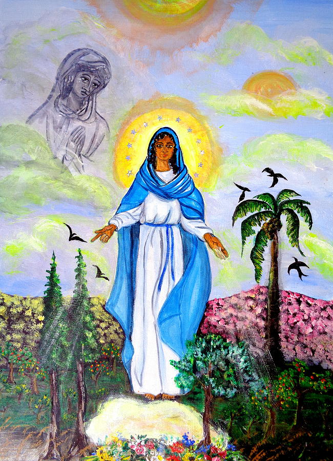 Virgin Mary in Cuapa Painting by Sarah Hornsby