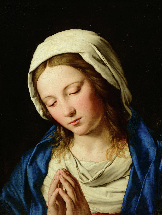 Madonna Painting - Virgin Mary in prayer by Giovanni Battista Salvi