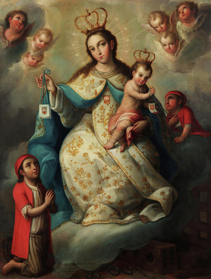 Madonna Painting - Virgin of Mercy, 1740 by Joseph de Paez