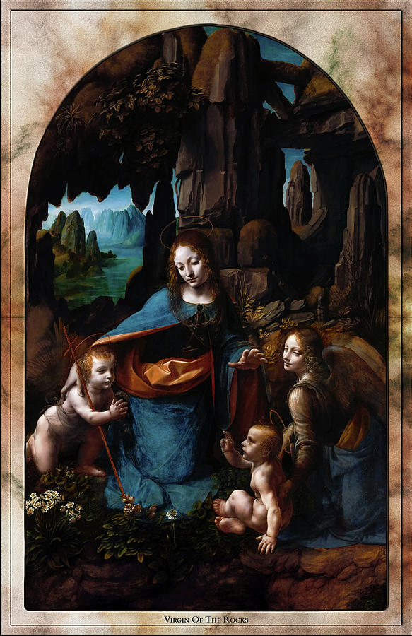 Virgin Of The Rocks by Leonardo da Vinci Painting by Rolando Burbon