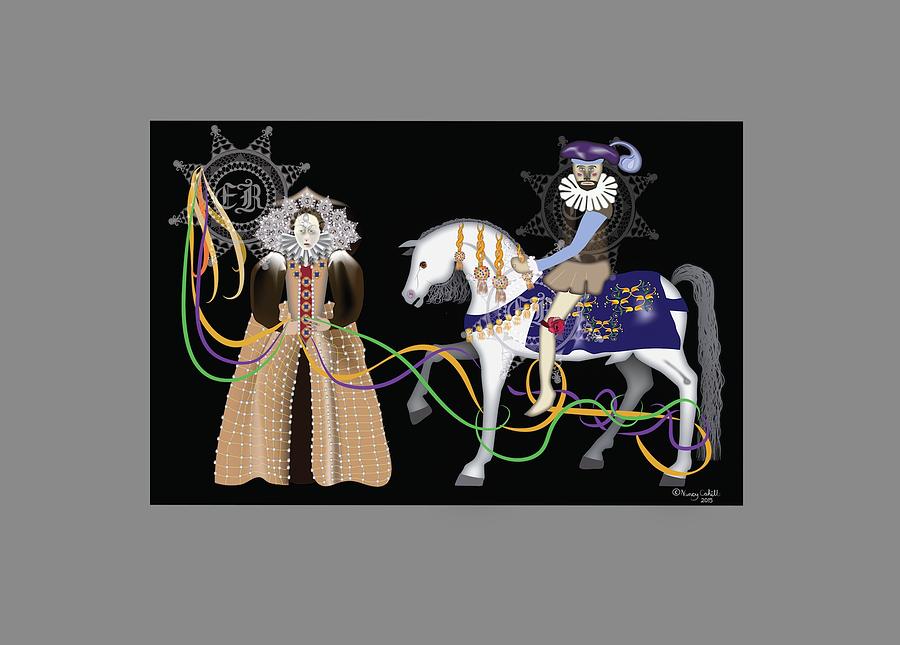 Elizabeth Digital Art - Virgin Queen by Nancy Cahill Elizabeth Digital Art - Virgin Queen by Nancy Cahill