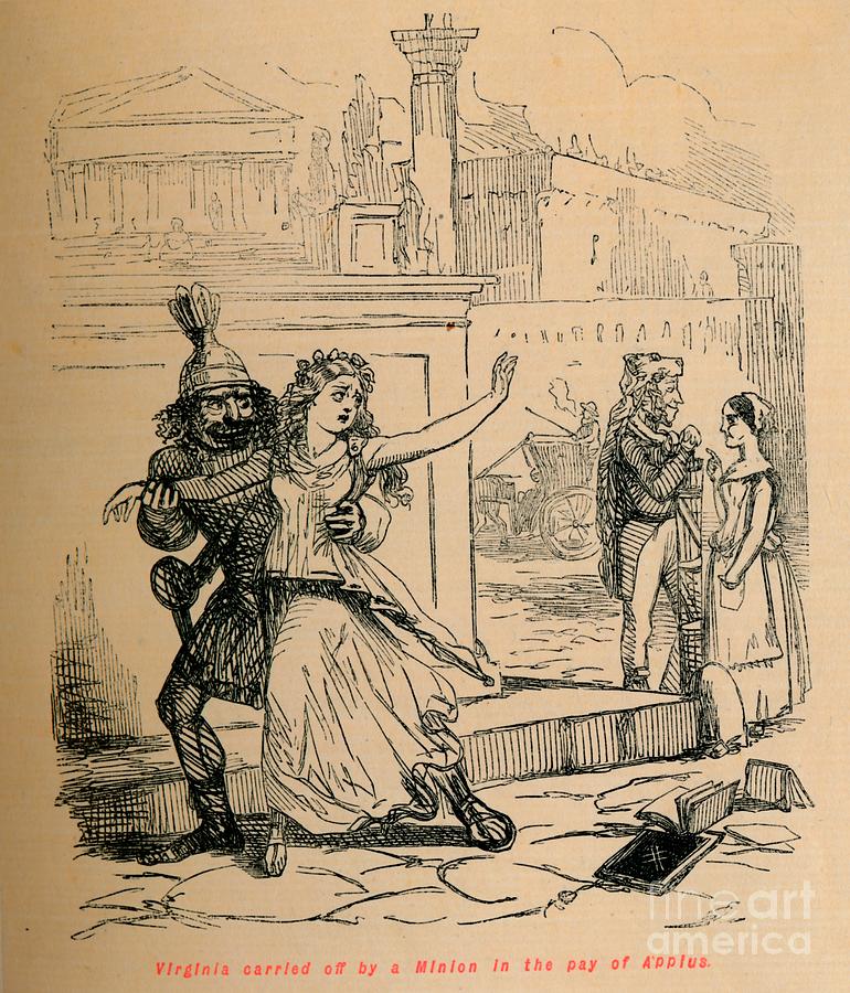 Virginia Carried Off By A Minion Drawing by Print Collector