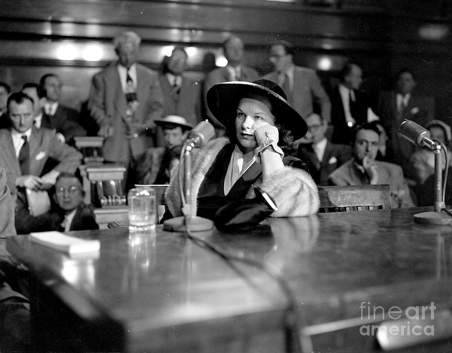 Virginia Hill Ponders A Question By Photograph by New York Daily News Archive