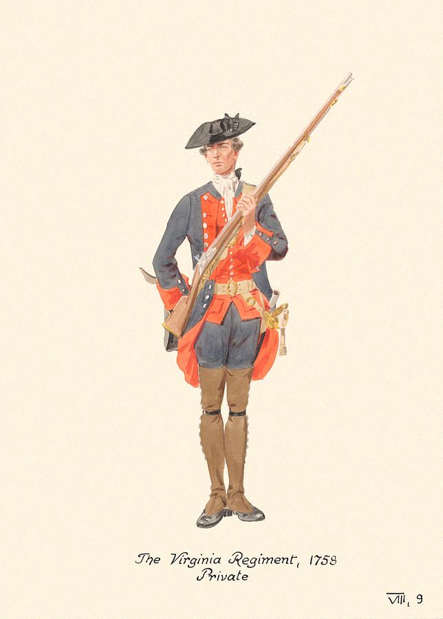 Virginia Regiment Private 1758 Painting by Herbert Knotel - Fine Art ...