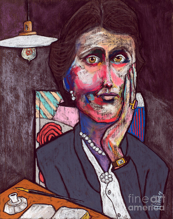 London Painting - Virginia Woolf by David Hinds