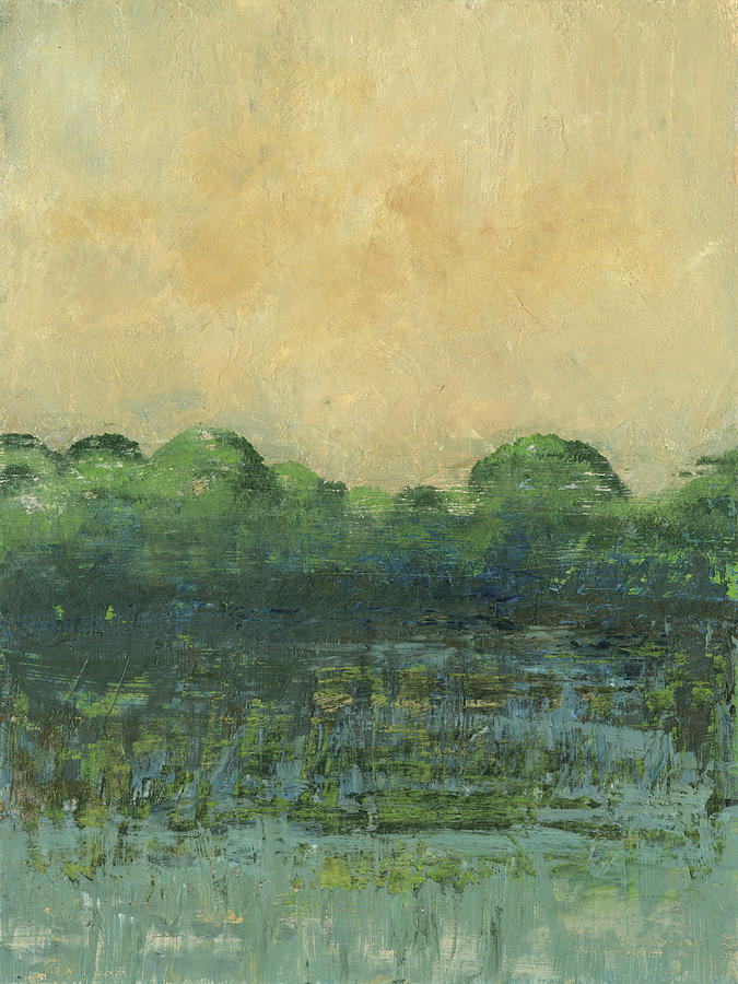 Abstract Painting - Viridian Marsh I by J. Holland