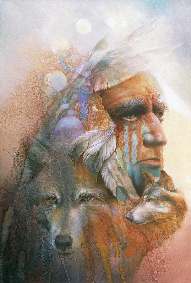Vision Of The Wolves Painting by Denton Lund