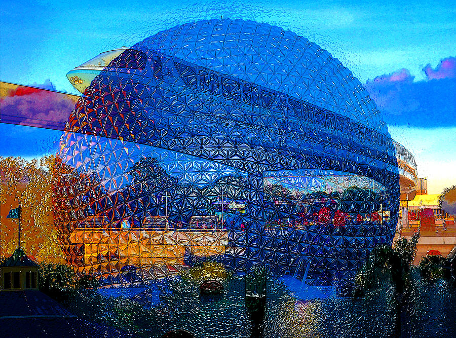 Landscape Mixed Media - Visions of Epcot by David Lee Thompson